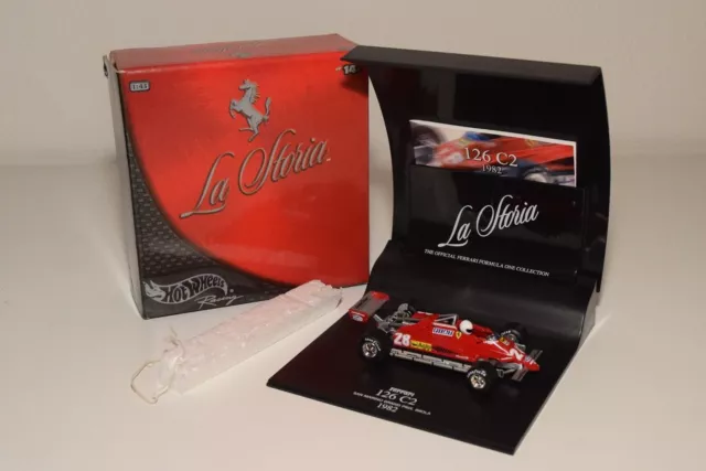 V 1:43 Hot Wheels Ferrari 126 C2 Formel 1 F1 San Marino Grand Prix Imola 82 Mib