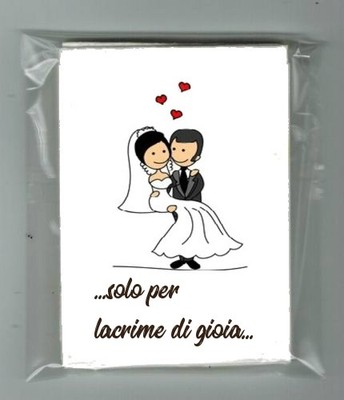TT0057 Freudentränen italienisch matrimonio 50 fazzoletti lacrime di gioia 