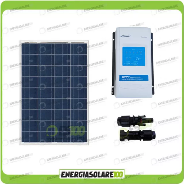 Kit caravana furgoneta roulote panel solar 100W 12V Regulator 10A DuoRacer MPPT