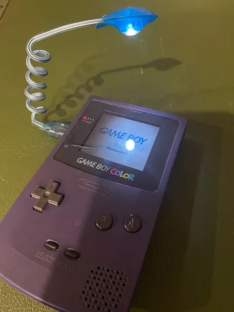 Nintendo GameBoy Game Boy Color Worm Light Accessory Blue Working Tested