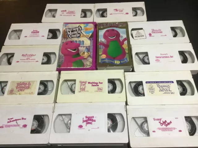 LOT OF Barney VHS Tapes Sing Along Great Adventure Babe Alphabet Counting PicClick UK