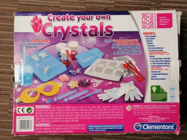 Clementoni Create your own crystals set in box. Unused and new 3