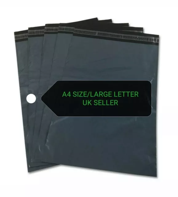 50 x sacs postaux gris "9 x 12" pouces A4 poly fort courrier auto-scellé bon marché