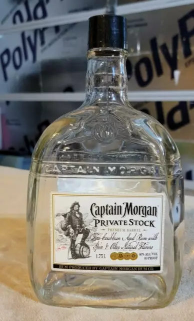 Captain Morgan Private Stock Empty Rum Bottle 1.75