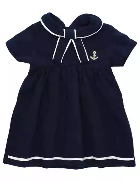 Baby Geschenke Babykleidung Mädchen Sommer Kleid navy Maritim Gr.56 - 80