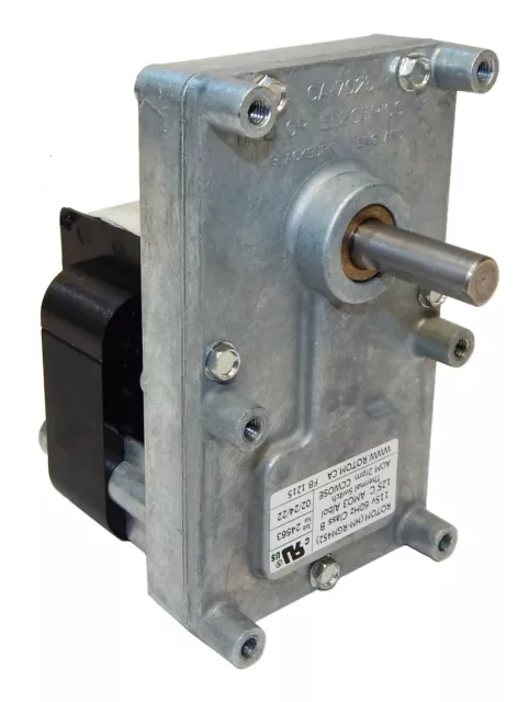 Pellet Stove Auger Gear Motor, 2 RPM, 115 Volts