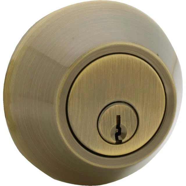 Steel Pro Antique Brass Single Cylinder Deadbolt DB981 Pack of 6 Steel Pro