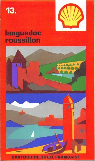 Carte Routière collector- Cartoguide SHELL Française - Languedoc Roussillon N°13