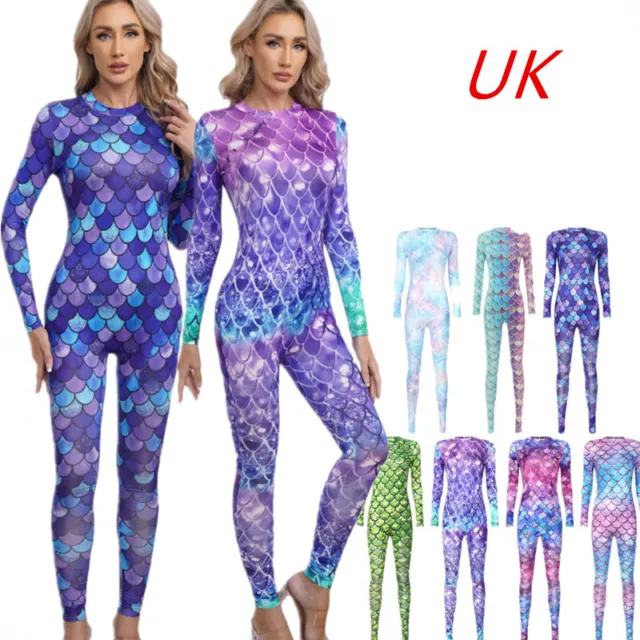 UK Womens One-Piece Jumpsuit Swimwear Surfing Bathing Suit Bodysuit Pool Sports