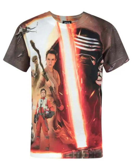 T-shirt di Star Wars Forza Awakens sublimazione multicolore Boy