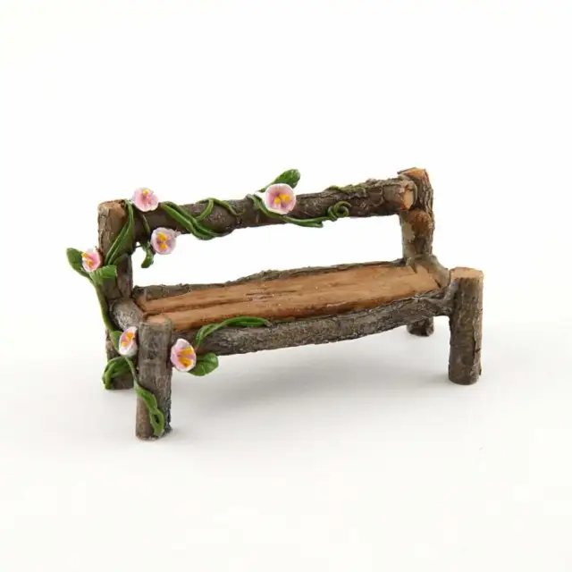 Miniature Dollhouse Fairy Garden Mini Wood Bench - Buy 3 Save $6
