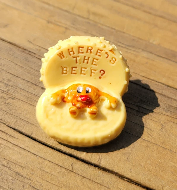 Vintage 1984 Wendys Hamburger Where's The Beef