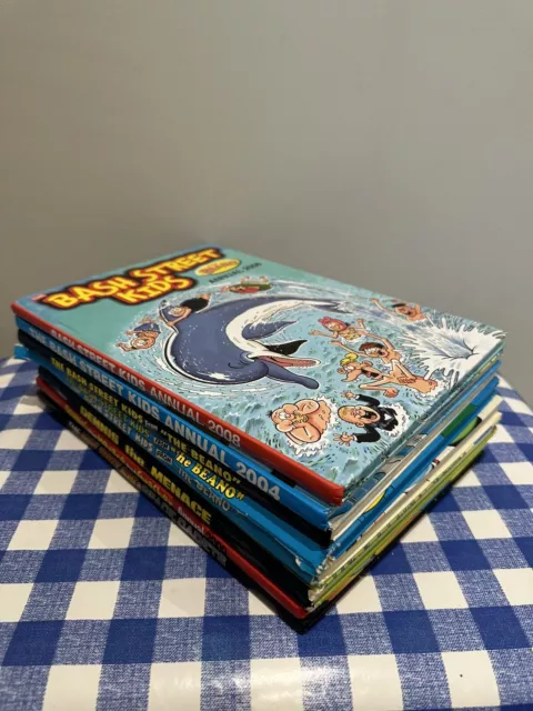 The Beano Annuals Job Lot x8 - Dennis the Menace & The Bash Street Kids