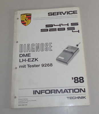 DME Manuale Officina/Prüfplan Porsche 944 S Dme Digitale Motore Iniezione 1987 