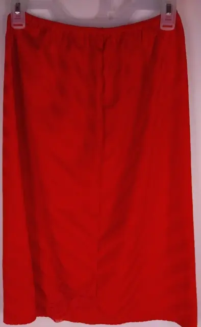 Vintage Undercover Wear Red Striped  25" Long Side Slit Half Slip Size M.   (63)