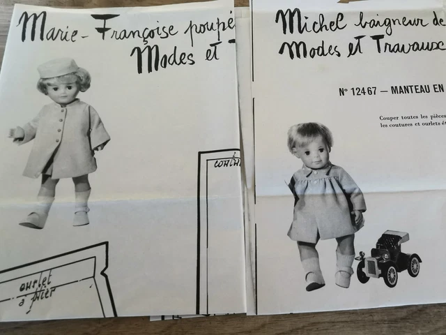 Pages De Poupées à Habiller MODES ET TRAVAUX - Avril 1977 - Modèles Marie-Françoise, Jean-Michel...