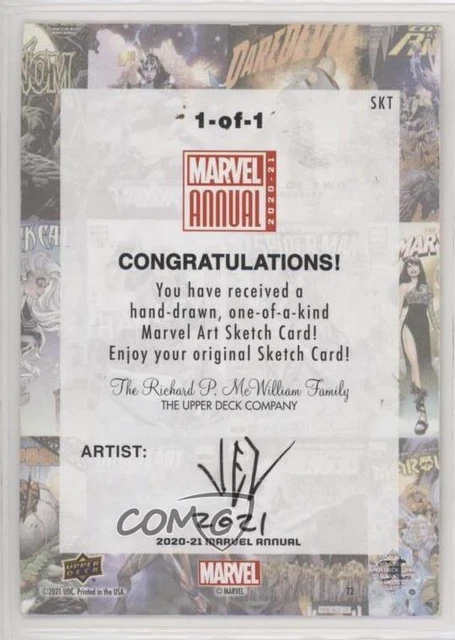 2020-21 Upper Deck Marvel Annual Sketch Cards 1/1 Jezreel Rojales #SKT Auto 07yb 2