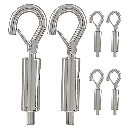 6 PCS Portable Hook, Eye Light Duty Wire Rope Tension for Stainless Steel Cab...