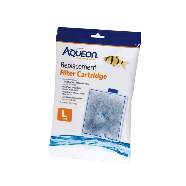 Aqueon QuietFlow Replacement Filter Cartridge LARGE - 1 Pk, 3Pk, 6Pk or 12 Pk