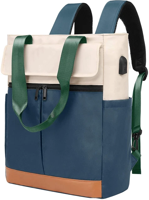 Women Convertible Tote Daypack Laptop Backpack College School Travel Casual Bag