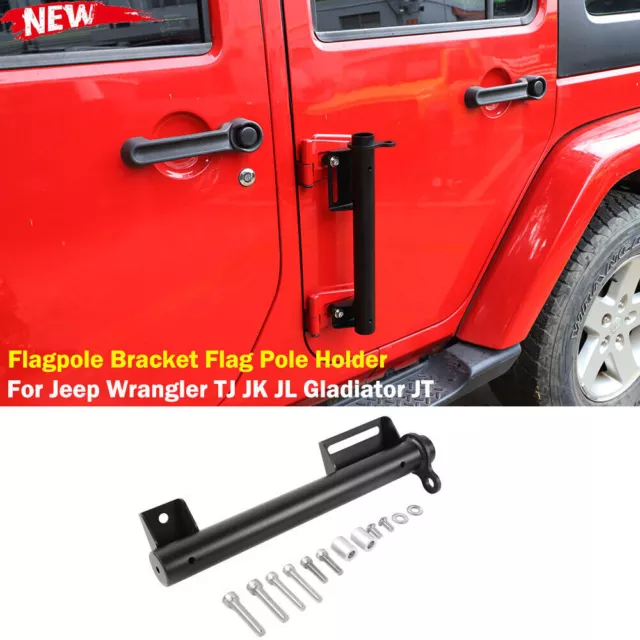Car Flagpole Bracket Flag Pole Holder for Jeep Wrangler TJ JK JL Gladiator JT