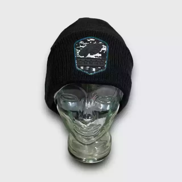 New Era NFL Mens One Size Black Philadelphia Eagles USA Salute to Service Beanie