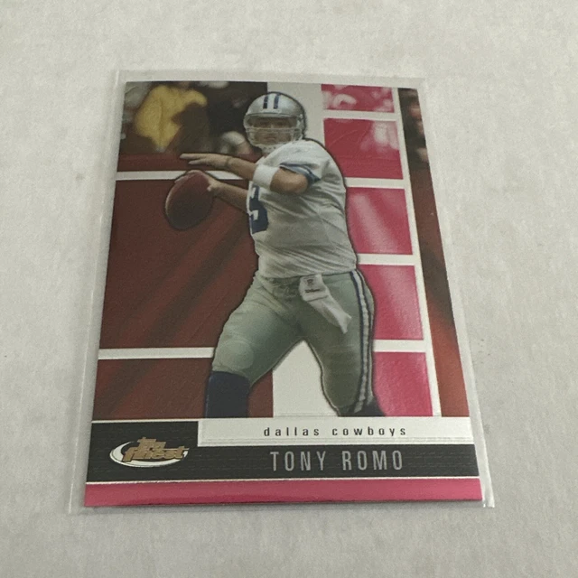 2008 Topps Finest Football NFL #6 Tony Romo Base Trading Card Dallas Cowboys
