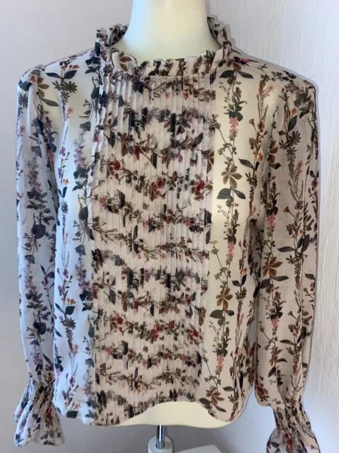 Damen Bluse Gr.36   H & M Blumen Schleife