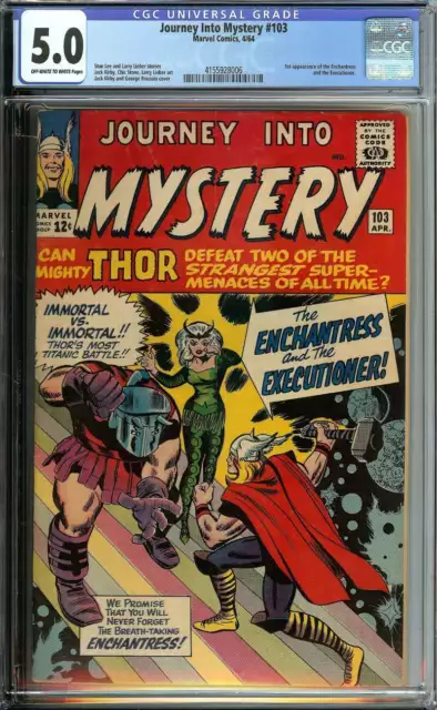 Journey Into Mystery #103 Cgc 5.0 Ow/Wh Pages // 1St App Enchantress 1964