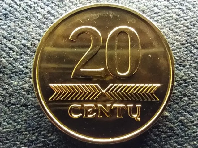 Lithuania 20 Centu Coin 2008 UNC