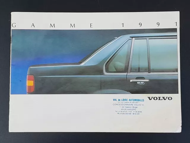 VOLVO Gamme 1991 Brochure dépliant officiel en français 15 Pages Format A4