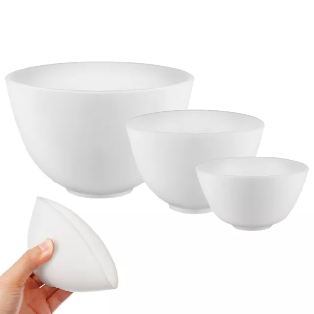 3 Pcs Silicone Facial Mask Mixing Bowl for Women