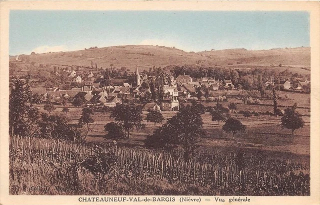 Cpa 58 Chateauneuf Val De Bargis Vue Generale
