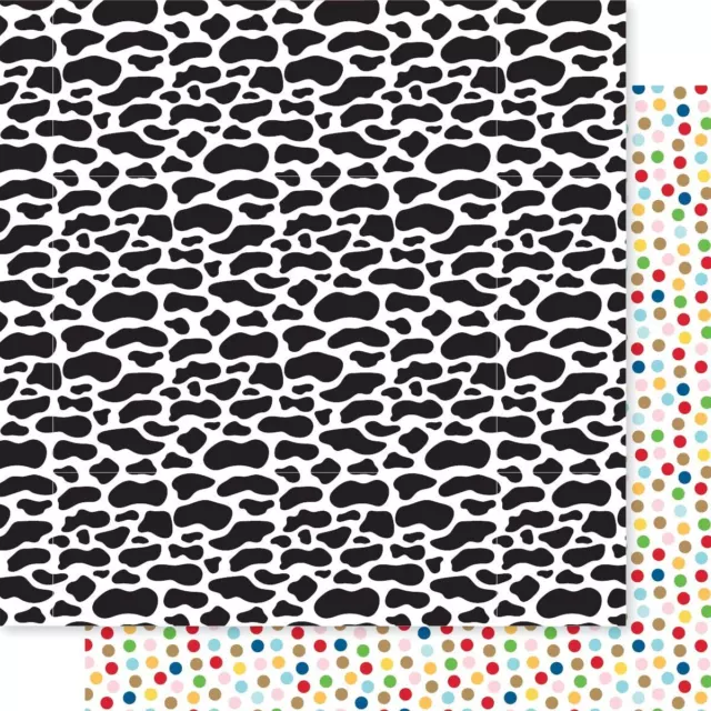 Estampado de vaca My Herd - EIEIO - 12x12 papeles de álbum de recortes - 5 hojas