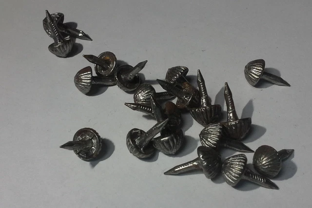 Lot De 100 Tiges Clous Laiton Tête Ronde Bille - 20 Mm X 0,4 Mm - Doré Or Clair - Neuf