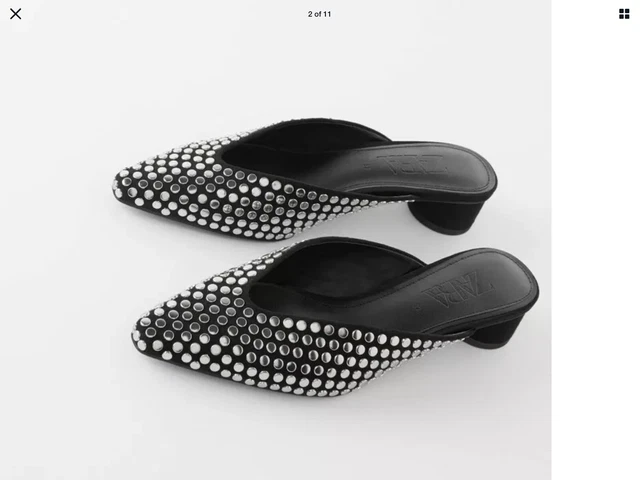 sandales noires zara