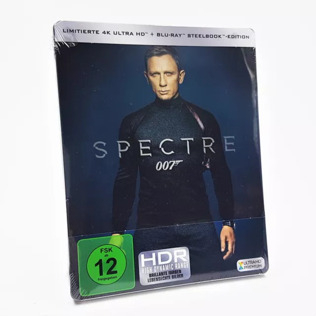 James Bond 007 Spectre | 4k Ultra HD + Blu Ray | Limited Steelbook Edition | NEU