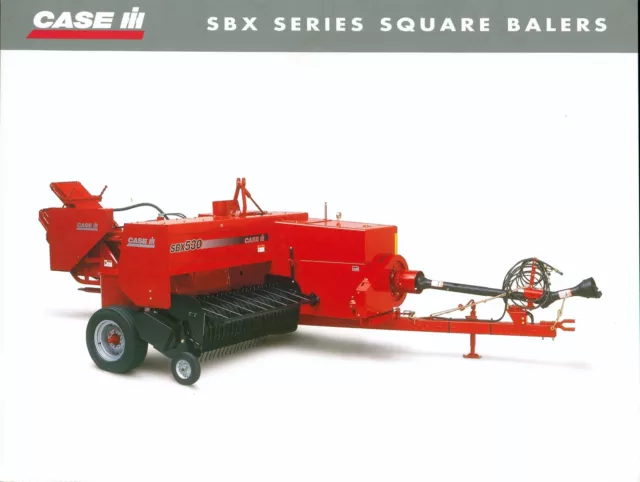 2001 Case Tractor SBX Series Square Baler Dealer Brochure Specs Cut Sheet Glossy