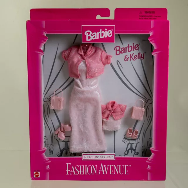 Mattel - Fashion Avenue Matchin' Styles - BARBIE & KELLY PINK DRESSES *NM*