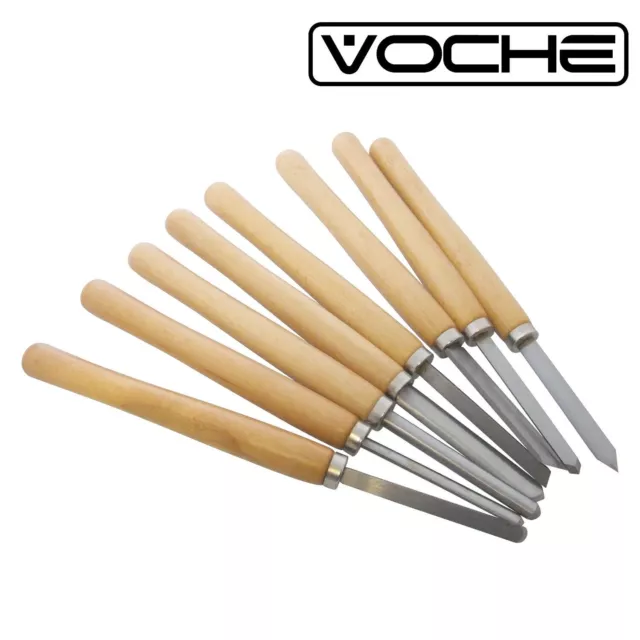 Voche® 8-Teiliges Holzdrehmaschine Meisselset Holzbearbeitung Schnitzen Holzdrehwerkzeuge