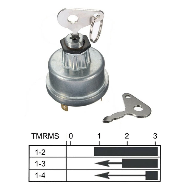 Interrupteur D'allumage Avec Clé Pour Massey Ferguson 35 135 165 Etc. - Neuf AEspares