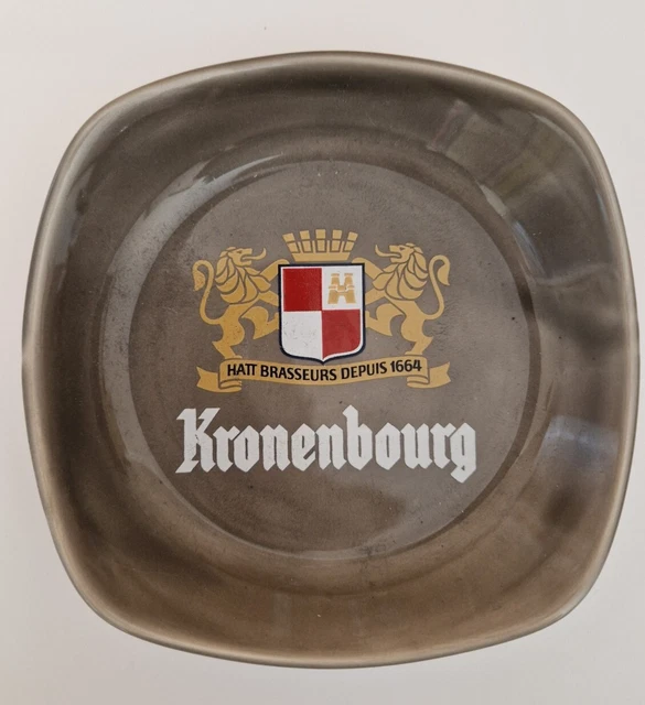 Vintage Kronenbourg Lager Beer Ashtray Wade Ceramic PDM England Man Cave Bar Pub