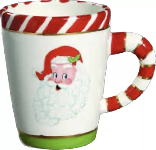 Vtg Christopher Radco Christmas Santa Claus Mug Cup Letters To Santa Ironstone