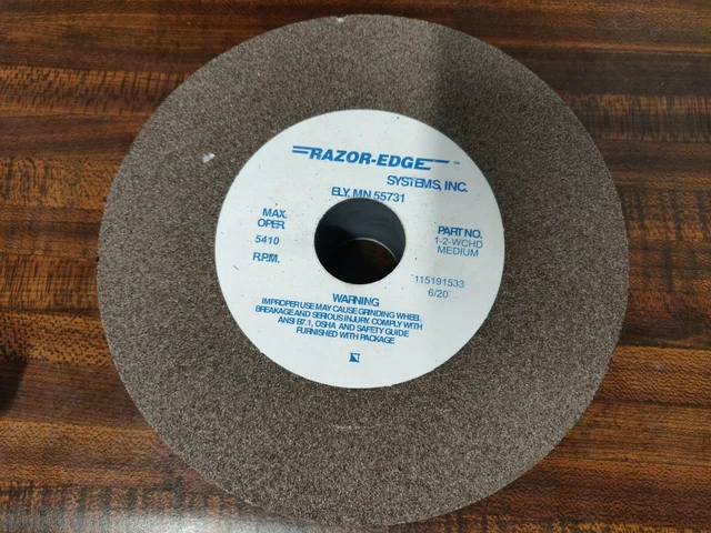 Razor-Edge Systems 6" X 1" X 1-1/2" Medium Grinding Hone Wheel, 1-2-WCHD
