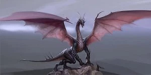 Dragon Perched On Rock Photo License Plate