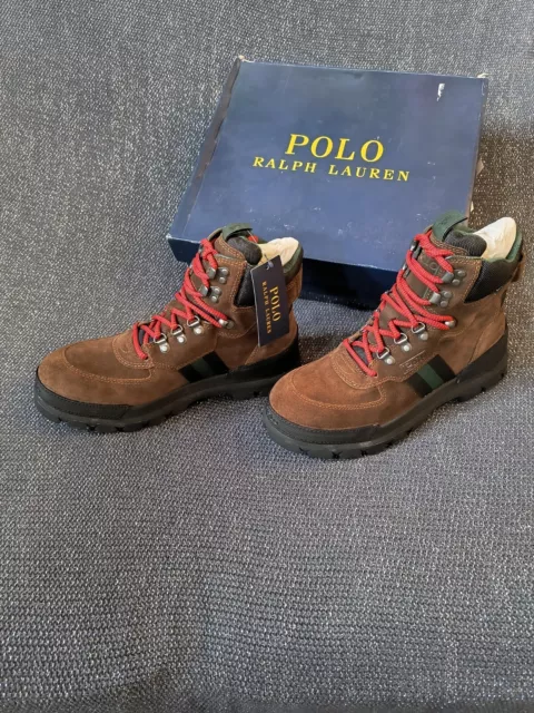 POLO RALPH LAUREN Mens Oslo Tactical Waterproof Suede Leather Boots ...