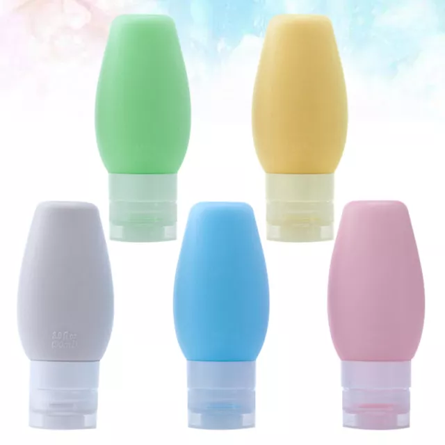 5 Pcs Lotionstube Silikon Reiseflasche Abfüllung Reiseflaschen