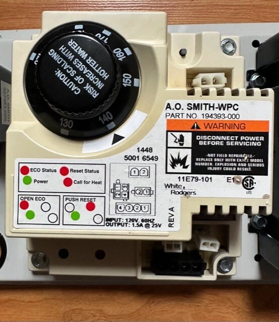A.O. Smith Water Heater Ignition Control Module Part 194393-000
