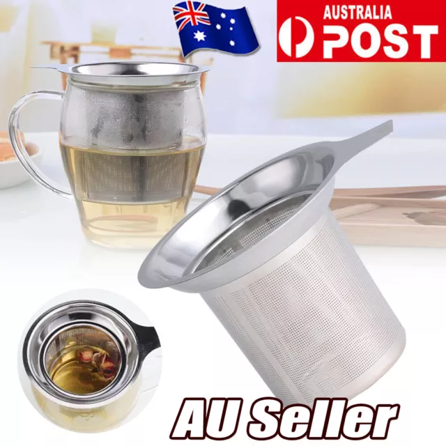 Stainless Steel Mesh Tea Infuser Metal Cup Strainer Loose Leaf Filter TM