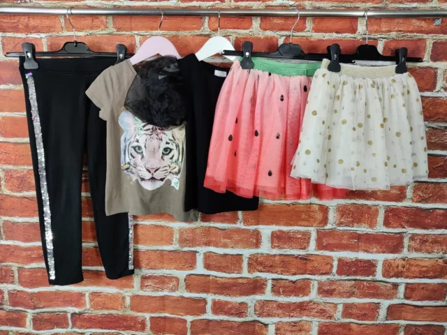 Girls Bundle Age 5-6 Years Zara H&M Tutu Skirt Leggings Top T-Shirt Melon 116Cm